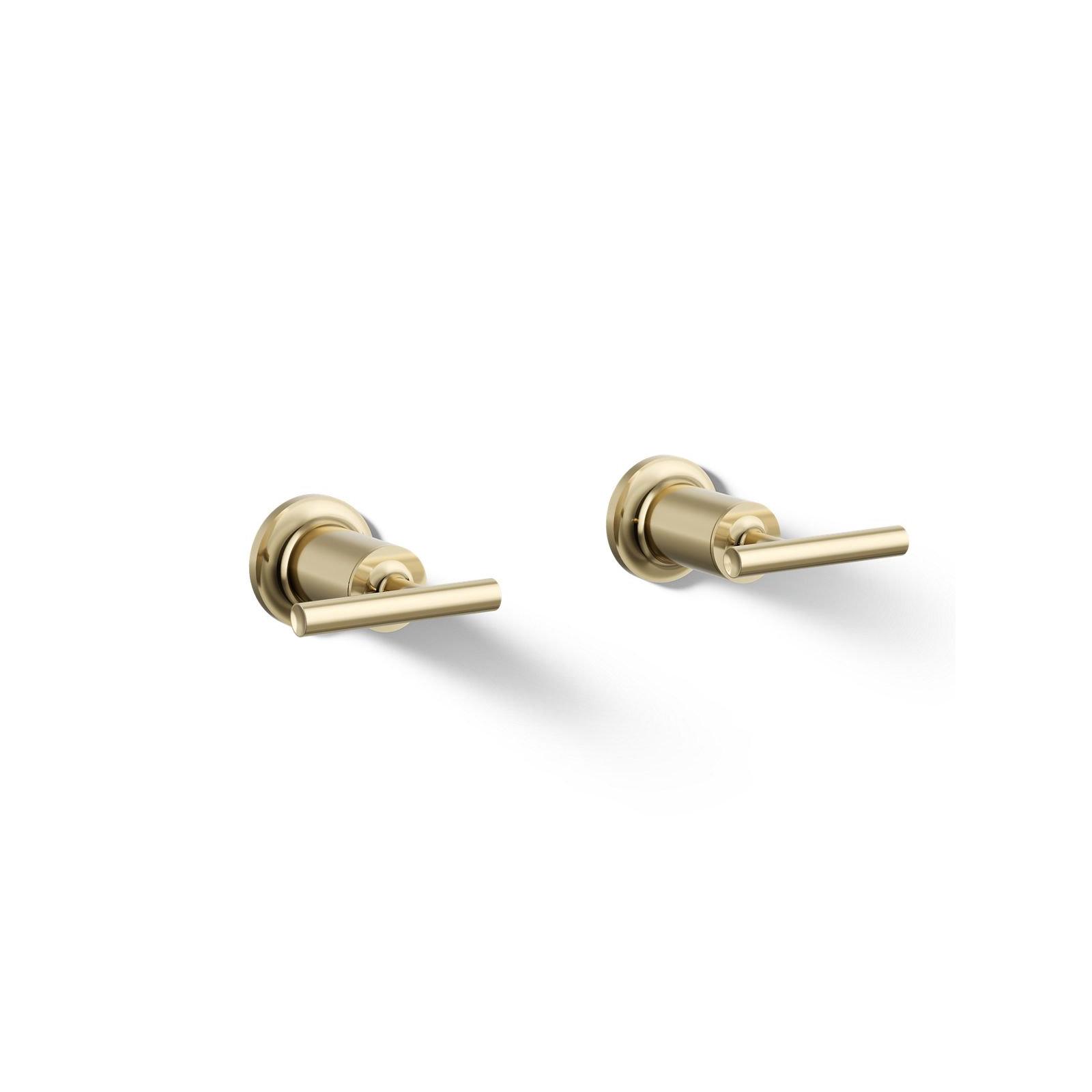 Purist Deck- or Wall-Mount High-Flow Bath Trim with Lever Handles, Vibrant French Gold
