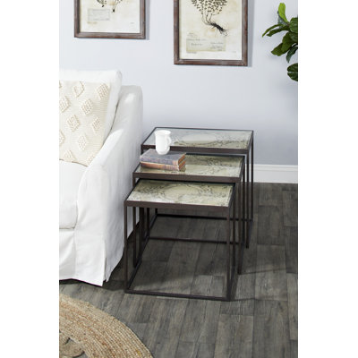Haleyville Glass Top Nesting Tables End Table