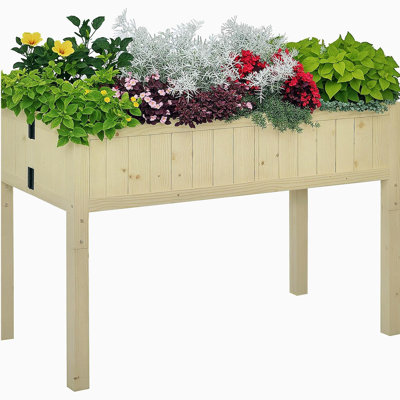 Jardinière surélevée avec jardin