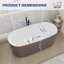 Baignoire de trempage autoportante en acrylique 59 po. X 28 po.