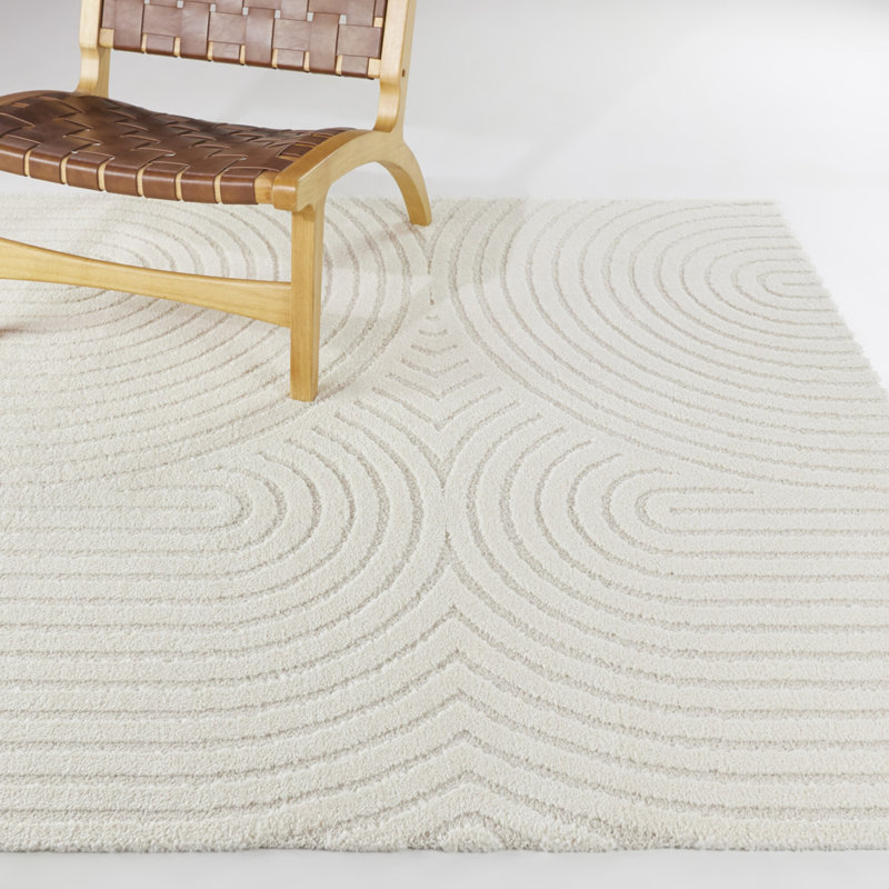 Tapis crème Ayjah, Tapis de couloir 2 pi 2 po x 7 pi