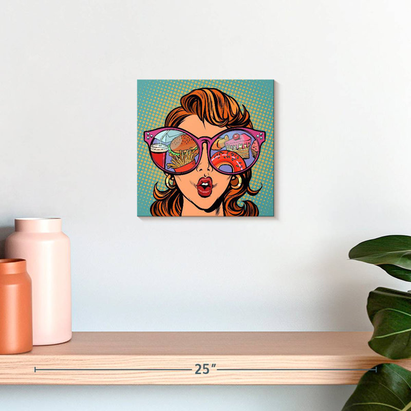 Caricature de Leisha aime la nourriture, H 10 po x l 10 po