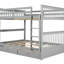 Lit superposé, gris - construction avec rangement spacieux et échelles polyvalentes avec options faciles-130429152
