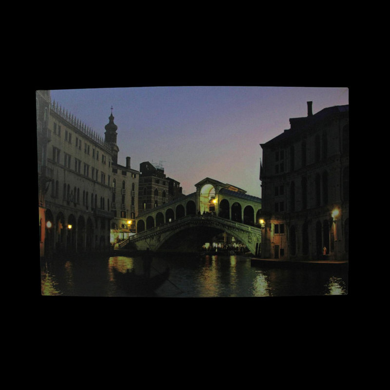 Art mural en toile 15,75 po x 23,5 po avec éclairage DEL