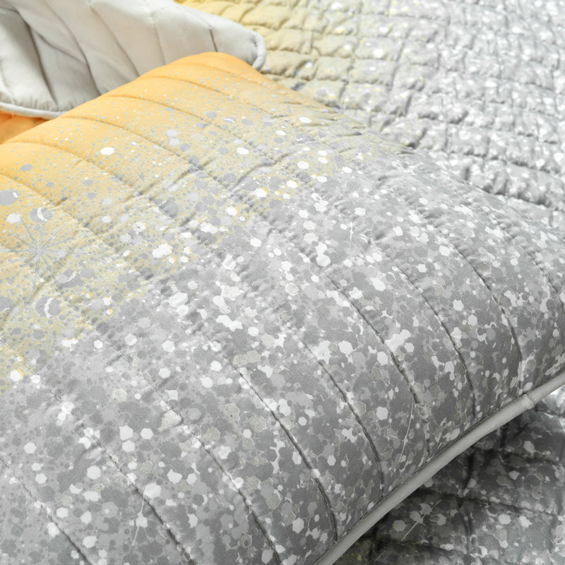 2 - Piece Quilt Set, Yellow, Queen Quilt + 2 Standard Shams