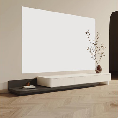 Minimalist retractable solid wood TV cabinet