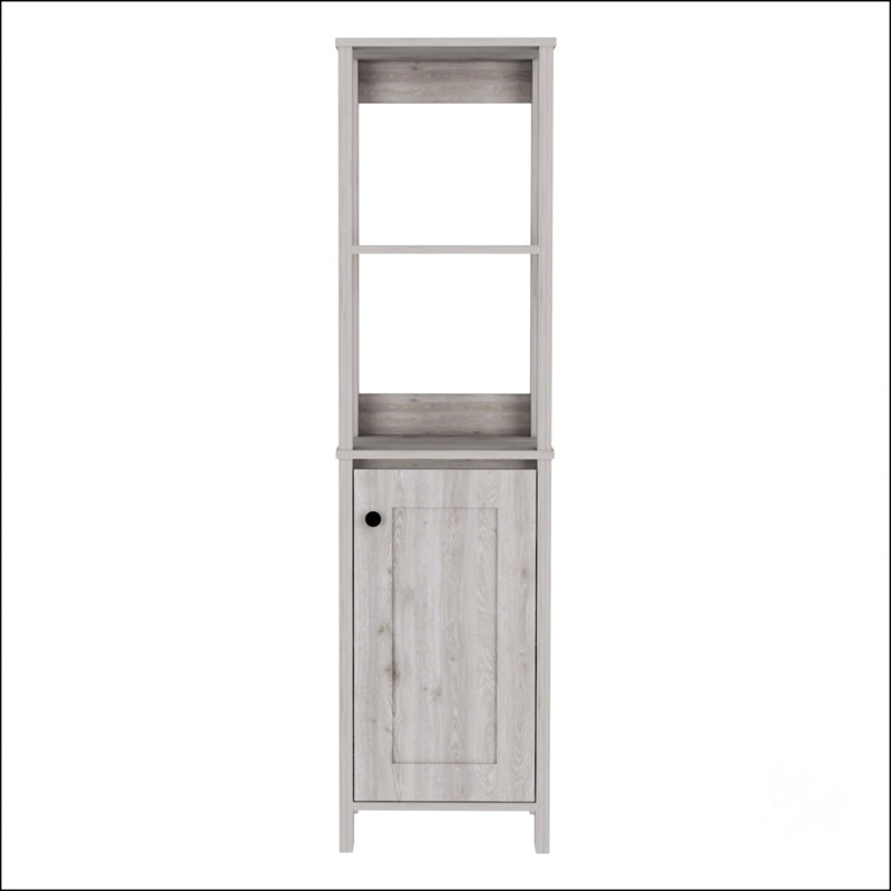 Armoire à linge à 4 tablettes, Gris clair