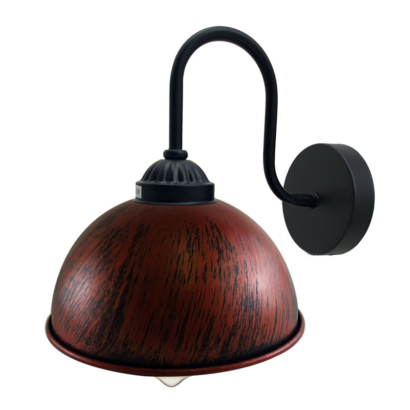 Brocton Armed Sconce, Rustic Red