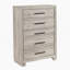 Commode de rangement moderne à cinq tiroirs, commode en bois pour chambre à coucher