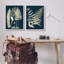 "Modern Layered Plantation Natural Botanical Leaves" par - ensemble de 2 impressions sur toile flottante-75889359-75889361