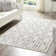 Glam Geometric White Silver Area Rug
