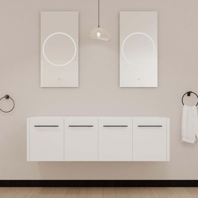 Meuble-lavabo mural 60 po (seulement le corps de l'armoire, sans lavabo supérieur)