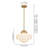 1-Light Schoolhouse Textured Drum Glass Pendant Light