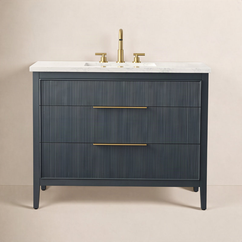 Emma 42" W Single Vanity, Vintage Blue
