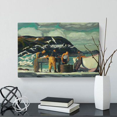 Cleaning Fish by George Bellows - Wrapped Canvas