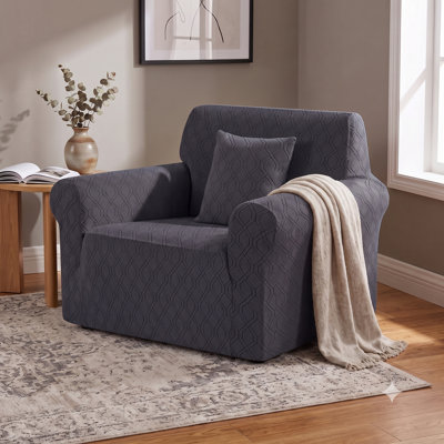Housses pour canapé 1 pièce Wald en jacquard toutes saisons avec housse de coussin
