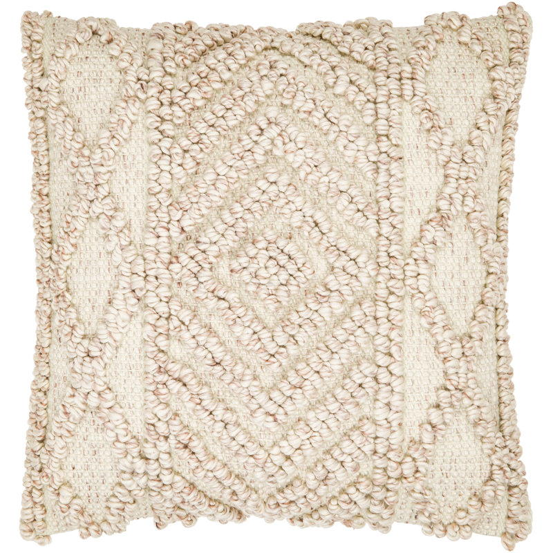 Coussin décoratif carré, Polyester / bourre de polyester, 22 po x 22 po
