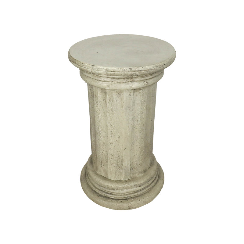 Unique Outdoor Concrete Side Table, Modern Pillar End Table for Home