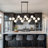 16 - Light Dimmable Bubble Glass Sputnik Modern Linear Chandelier-1811373343