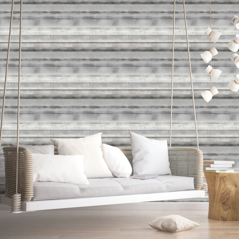 Skye Stripe Wallpaper, Grey