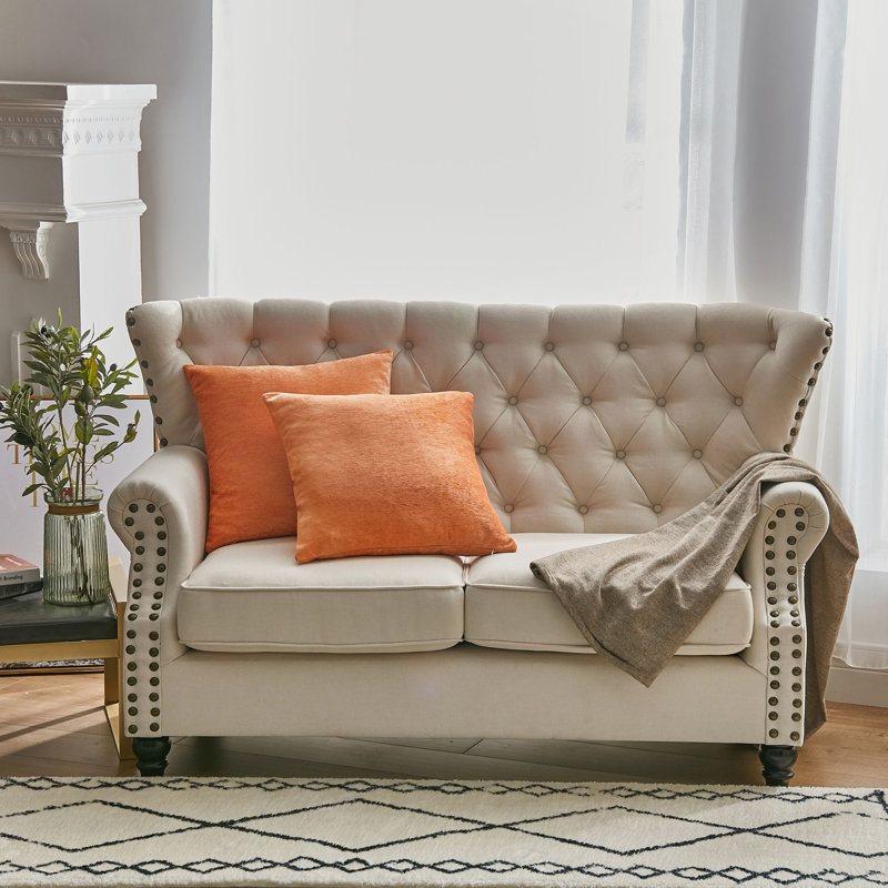 Tanga Jacquard Square Pillow Cover, Burnt Orange