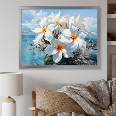 Golden Plumeria Radiance Flowers II sur toile