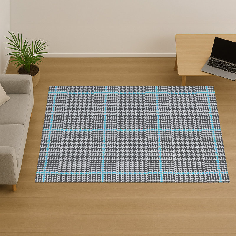 Geometric Area Rug, Runner 70 x 140 cm