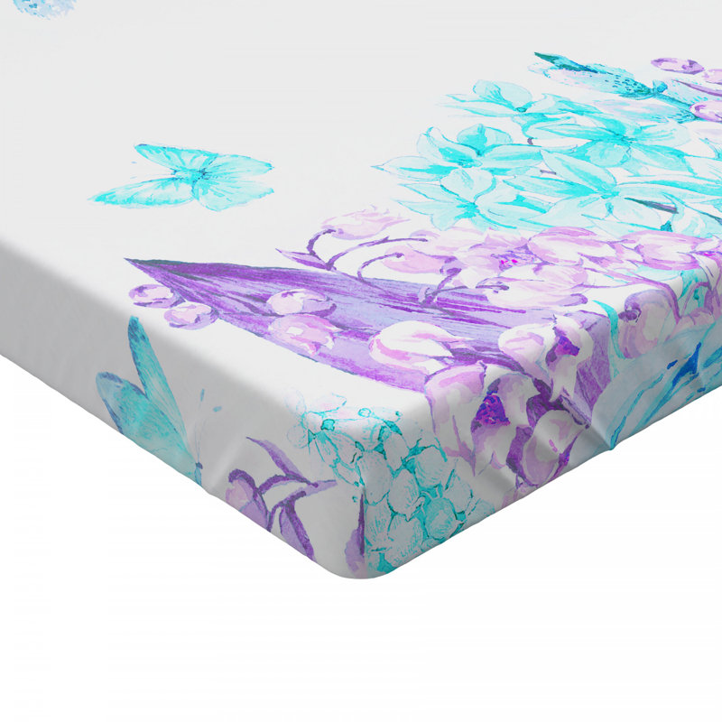 Drap-housse floral shabby, Drap-housse de taille double