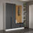 Modern Hall Stand, Anthracite Color, 70.9 x 82.7 x 13.8 inches | 100% Melamine Coated Particle Board, Thickness: 0.7 inches | Stylish Striped Design, Perfect for Entryway & Living Room Organization, Durable & Elegant-102347075