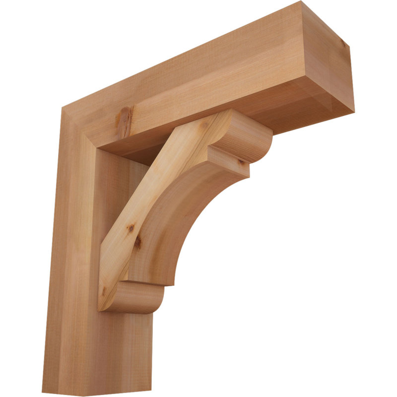 Support de bloc olympique avec entretoise décalée, 26 x 26, Cèdre rouge occidental de l 7 1/2 po (lisse)
