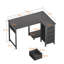 L-Shaped Metal Base Computer Desk-932019418