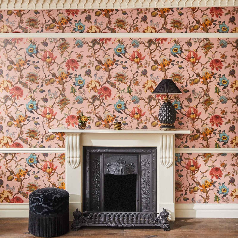 Artemis 9.84' L x 70.8" W Wallpaper Roll, Blush