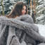 Couvre-lit double en fausse fourrure Sherpa, gris, doudou, cadeaux pour femmes, molleton doux, moelleux, épais, vison, couverture épaisse, lit simple, canapé, chambre, dortoir, gris, 60 x 80