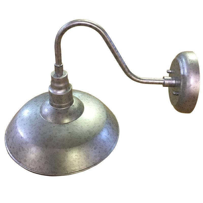Luminaire de grange d'extérieur 15 po Ellesef, Galvanisé