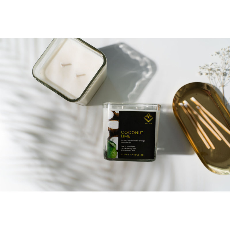 Coconut Lime Scented Jar Candle