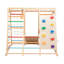 Ensemble de jeu d'extérieur en bois 9-en-1 Tallulah avec barres à singes, balançoire, échelle et filet d'escalade pour enfants