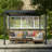 80/88S Steel Frame Pergola with Adjustable Louvered Roof-102977764-95301608