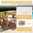 Rustic 5-Piece Acacia Wood Outdoor Bar Set with Cushions for Patio, Garden, or Poolside-1684327979