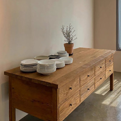 Buffet rustique à 8 tiroirs