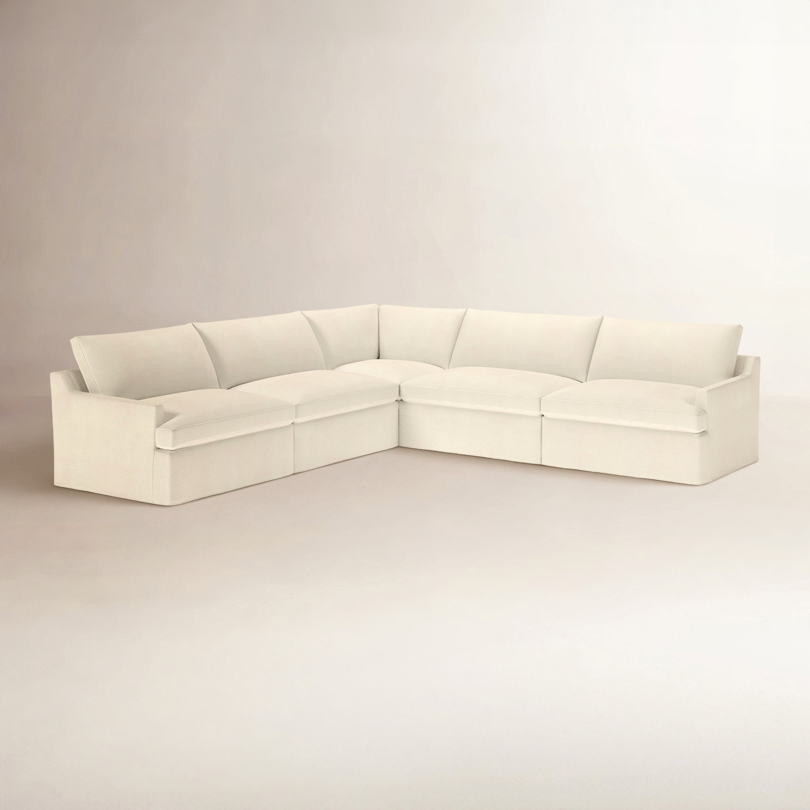 Wrenley 5-Piece Sectional, Bayou Natural Canvas