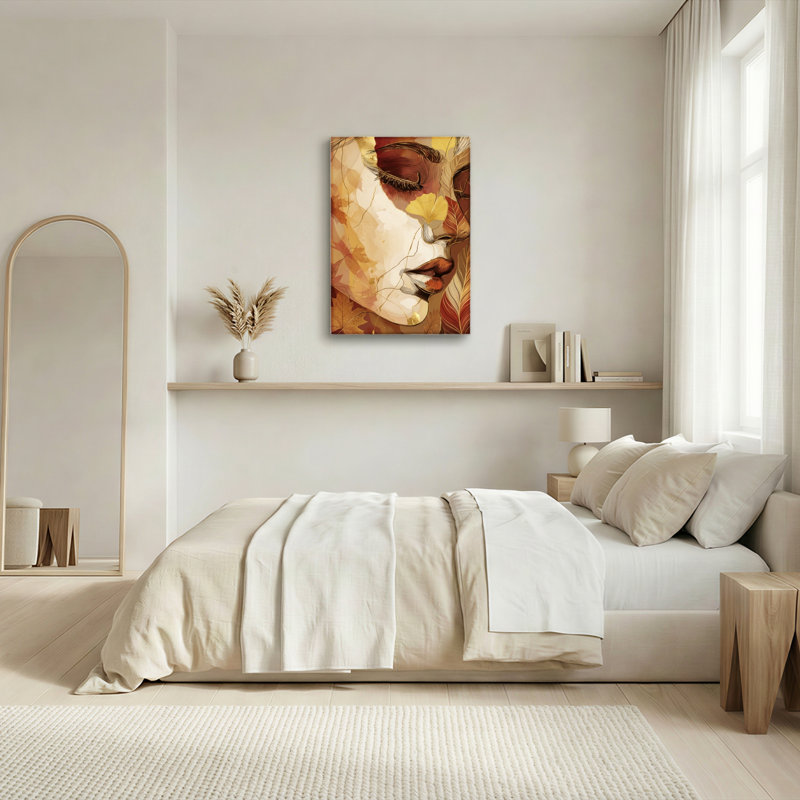 Ensemble de 1 tableau sur toile « Feuilles d'automne », 36"H x 24"W, Toile tendue