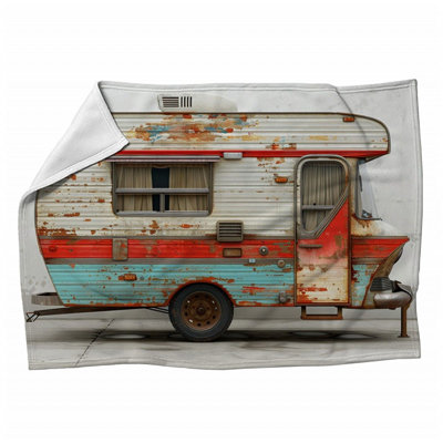Travel Trailer Fleece Throw Blanket - Vehicle Throws for Sofas or Beds-11985
