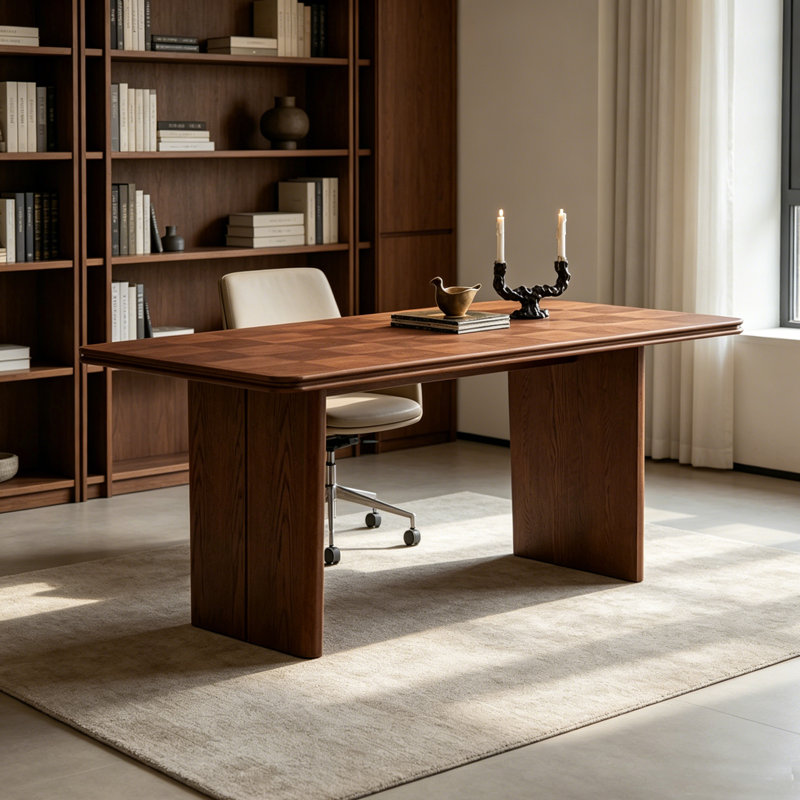 Bureau à carreaux profond et peu profond, H 29,52 po x l 70,86 po x P 35,43 po