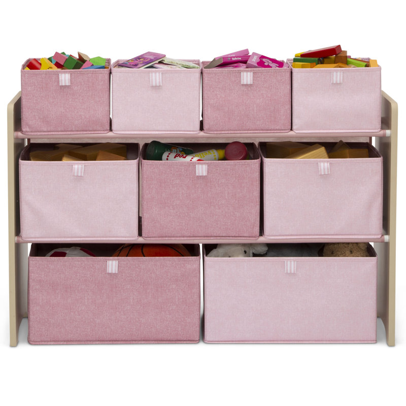 GapKids Solid + Manufactured Wood Toy Organizer, Blush