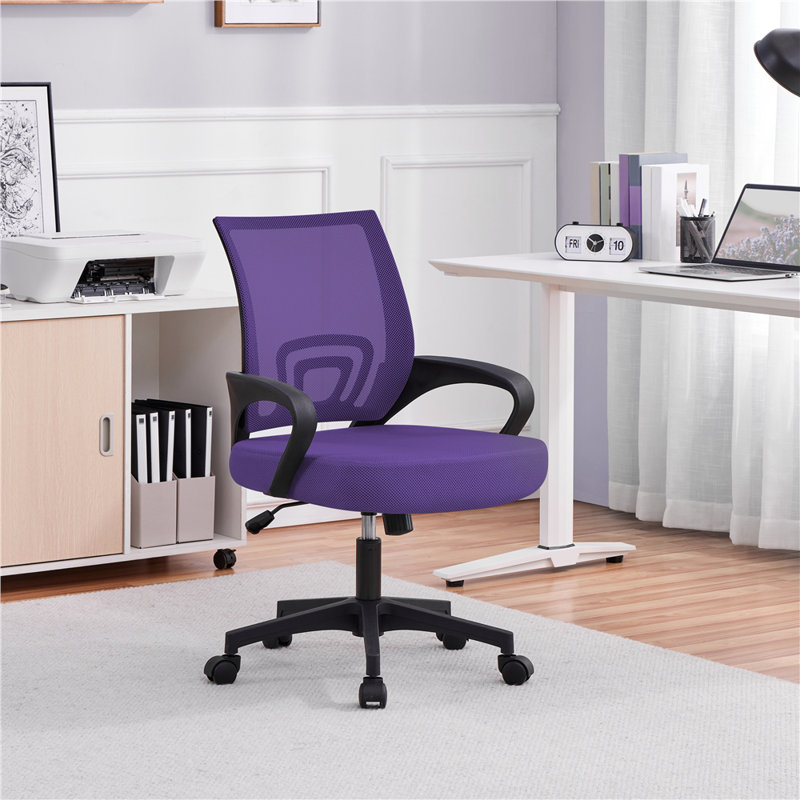  Mesh Desk Chair, Purple, Black