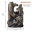 Outdoor Tiered Floor Tree Trunk Fountain with LED Lights-97804530