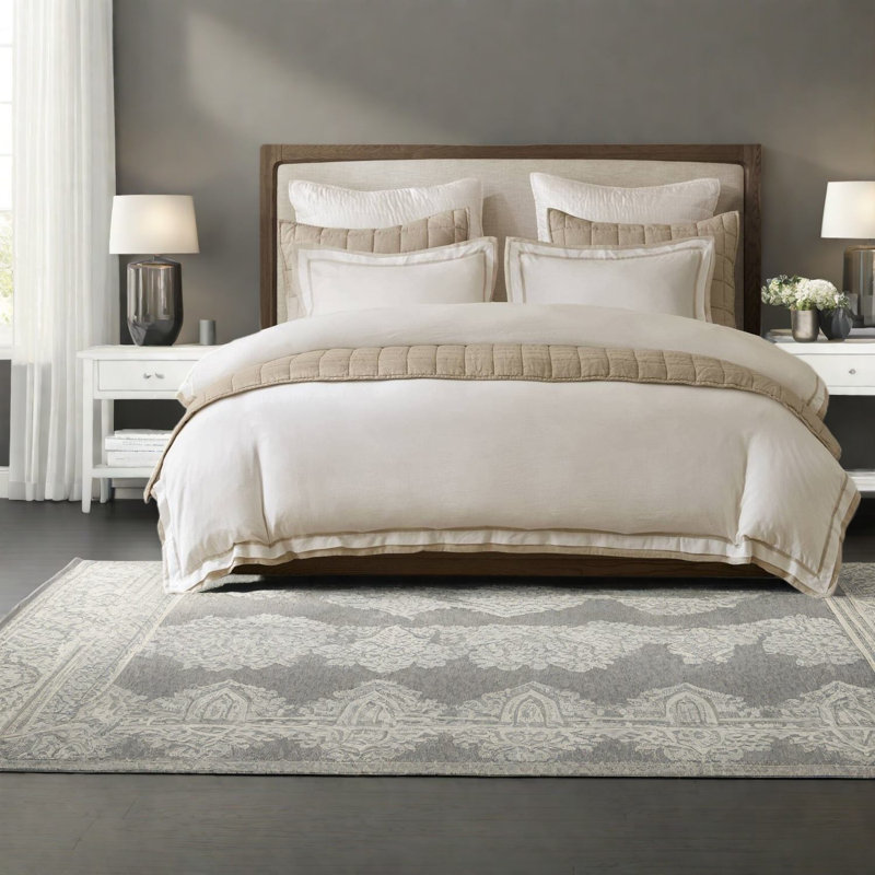 Luxurious Large Linen Bedding Sets, King/cal King, Modern Home Style