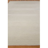 Merino Wool Wool Area Rug in Light Silver