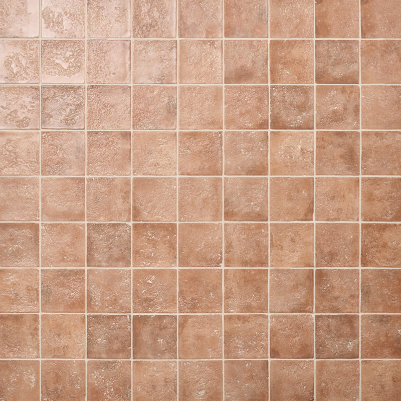 Vario 5.11 In. X 5.11 In. Textured Ceramic Wall Tile (6.09 Sq. Ft. / Case), Terracotta