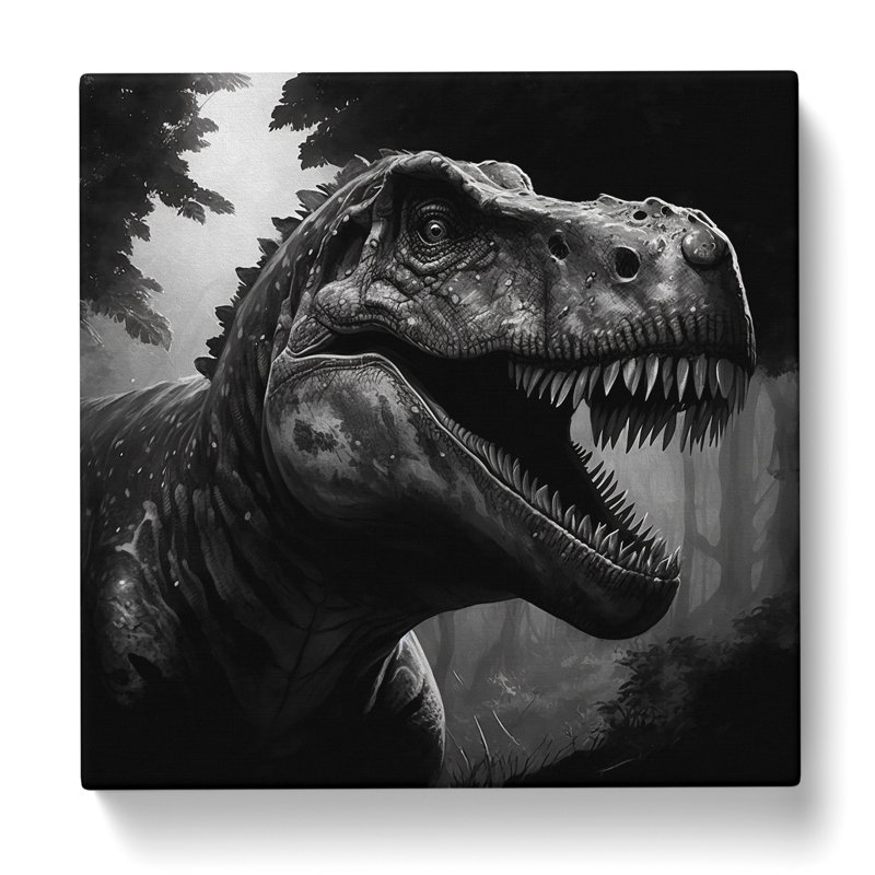 Tyrannosaurus Rex Drawing No.1 - Wrapped Canvas